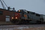 Return trip to Janesville gets underway in the last dim light of an overcast winter day